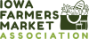 Association logo featuring a bag of market purchased items to the right of the words Iowa Farmers Market Association.